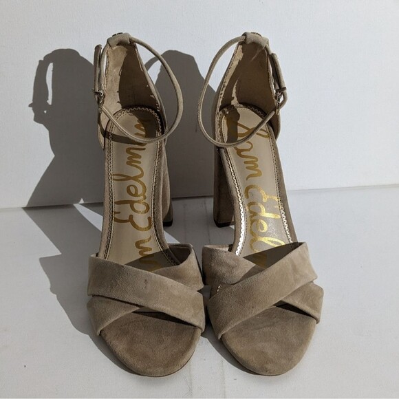 Sam Edelman Yancy Suede Leather Block Heel Sandals - Picture 2 of 7